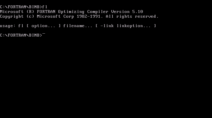MS Fortran 5.1 - Compiler